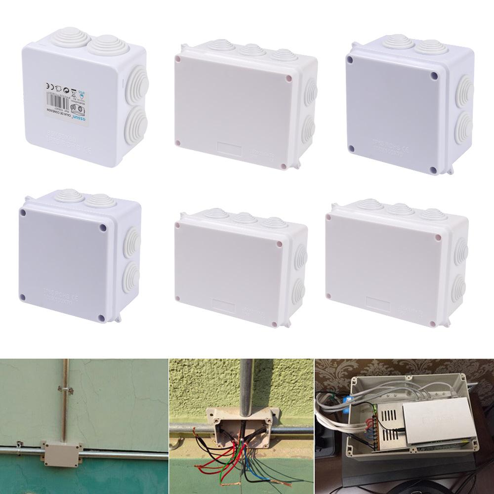 ABS Plastic Waterproof Power Box IP65 Electric Control Box DIY Indoor Outdoor Wire Shell Connection Cable Branch Junction Box