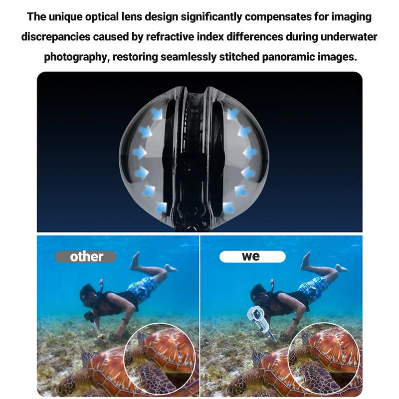For Insta 360 X5 Invisible Dive Case Pro Waterproof Splash Housing Underwater Dive Protective Shell for Insta360 X5 Accessories