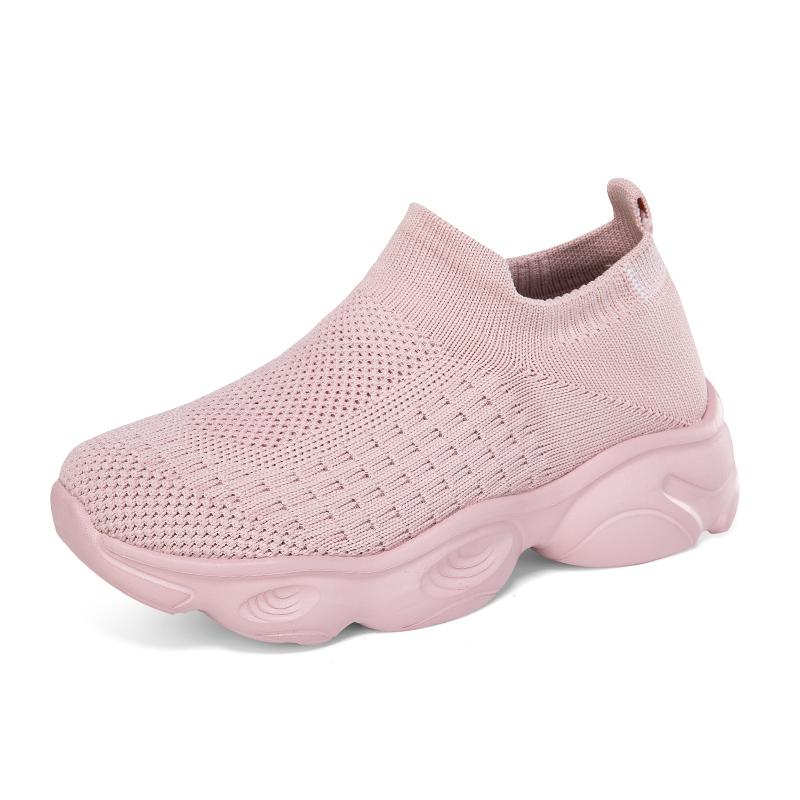 2025 New Children's Breathable Socks Youth Mesh Sports Shoes Student Ultra Light Flat Shoes Breathable Solid Color Casual Shoes