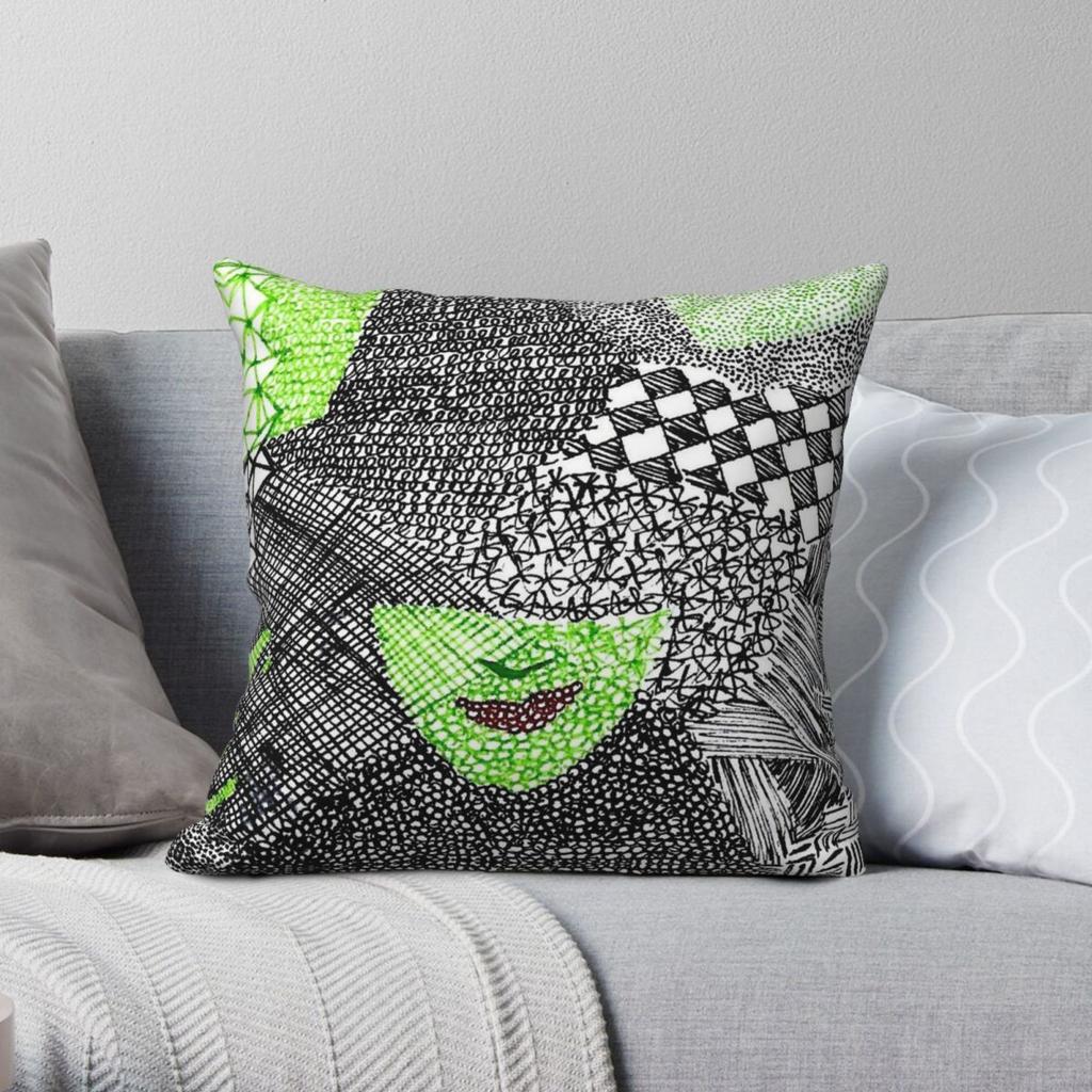 Wicked Elphaba Square Pillowcase Polyester Linen Velvet Creative Zip Decorative Sofa Cushion Cover