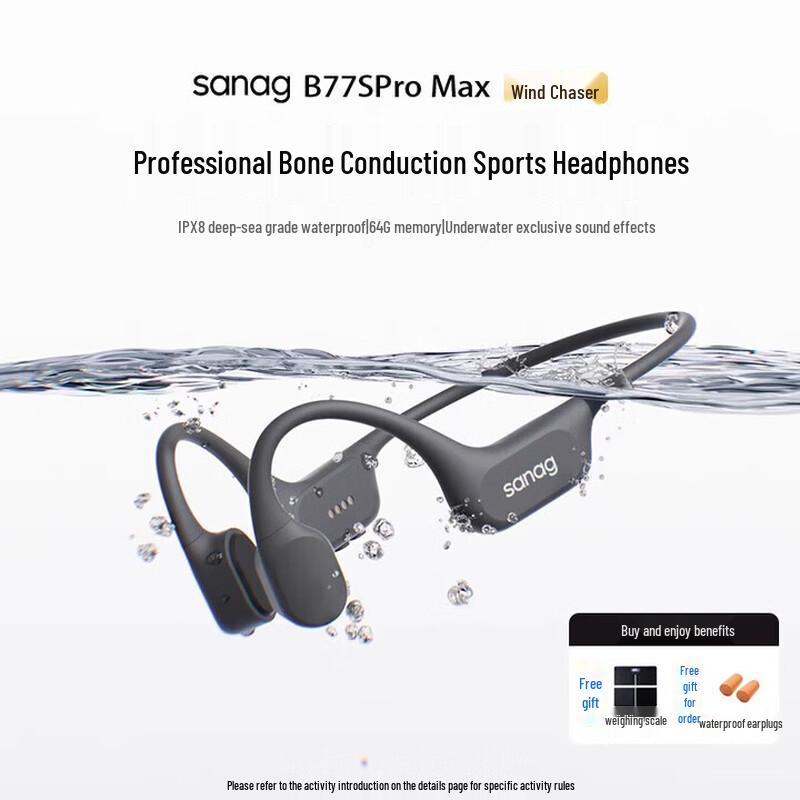 Saina B77S Pro Max Bone Conduction Sports Bluetooth Headset