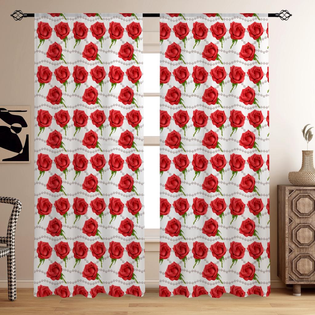 2 шт. Элегантные шторы с принтом львов и романтических роз для домашнего декора, спальни, офиса, кухни, гостиной, кабинета, декора, кармана для штанги