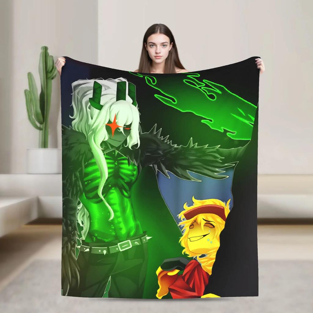 Forsaken xm Comfortable Quality Throw Blanket for Bed Sofa Car Chair Warm Winter Travel Blanket Funny Bedspread