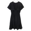 SNIDEL French sleeve Georgette flare mini dress black Women Used
