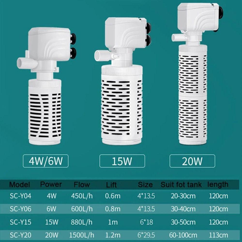 1 шт. погружной воздушный насос для аквариума с внутренним фильтром для смены воды, бесшумный насос для аквариумного фильтра