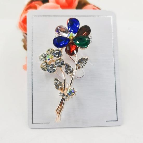 Брошь Булавка Цветочная Форма Стразы Элегантный Корейский Стиль Цветочная Брошь Брошь Отворотом