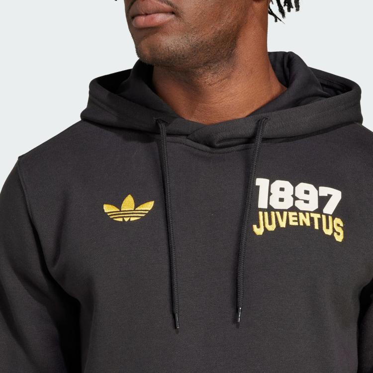 adidas Худи Juventus Vrct Black/Active Gold для мужчин в уличном стиле JF2567