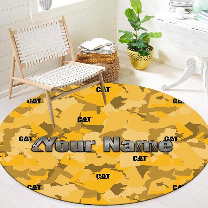 Bloody Fruits Adventure Custom Name Round Area Rug Carpet Rug For Living Room Bedroom Sofa Playroom Decor Nonslip Floor Mat