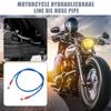 X AUTOHAUX Тормозной шланг для мотоцикла, армированный сеткой, шланг сцепления, армированный сеткой, синий, 28°, 110 см