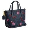 Coach City 15 Zipper Closure Logo Canvas Tote Bag Shopping Shoulder Crossbody Handbag Mini Women Tote Denim-Blue Mixed-Colors CY737-IMDEI