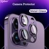 Полное покрытие Металлическая защита объектива камеры на Для iPhone 14 Pro Max Plus Закаленное стекло Для iPhone 11 12 13 Pro Max Mini Металлическая пленка