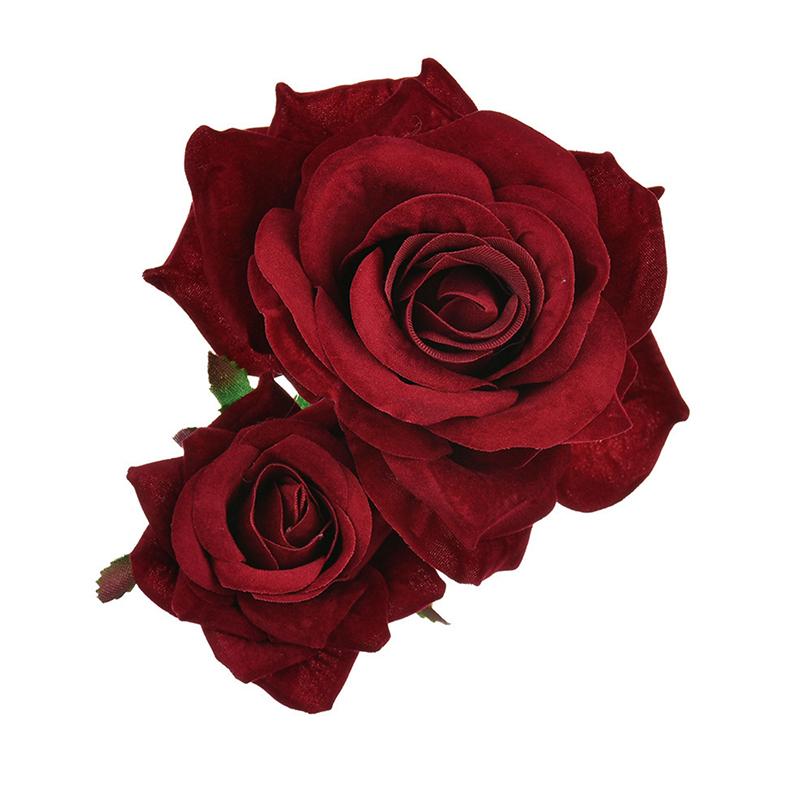 Rose Flower Hair Clip Women Seaside Party Hairgrip Bridal Hairpin Headwear Solid Color Headwear