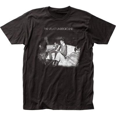 Velvet Underground Одноименная Мужская Футболка Рок-н-ролл Классическая Футболка Новая Черная