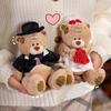 Patch Bear Doll Doctor Bear Doll Bride and Groom Teddy Bear Plush Toy Children's Soothing Doll Gift