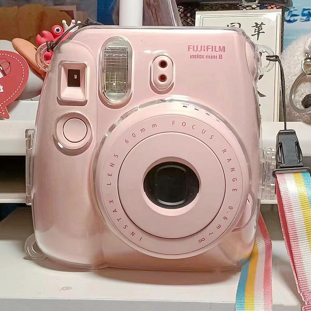 [Film Lab] Instax Mini 8/8+/9 Transparent Case Camera Protective Case with Strap CAA04