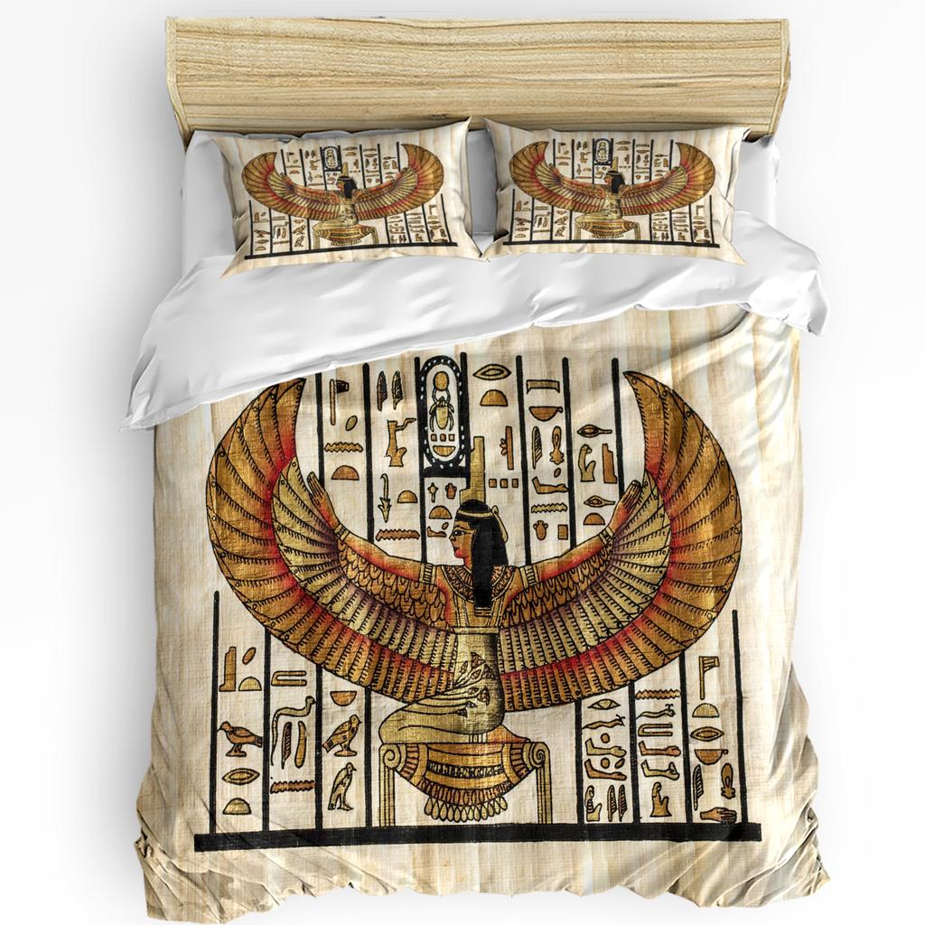 3Pcs Bedding Collection Cleopatra Egyptian Queen Culture Home Textile Duvet Cover Pillow Case Boy Kid Teen Girl Bedding Covers Collection