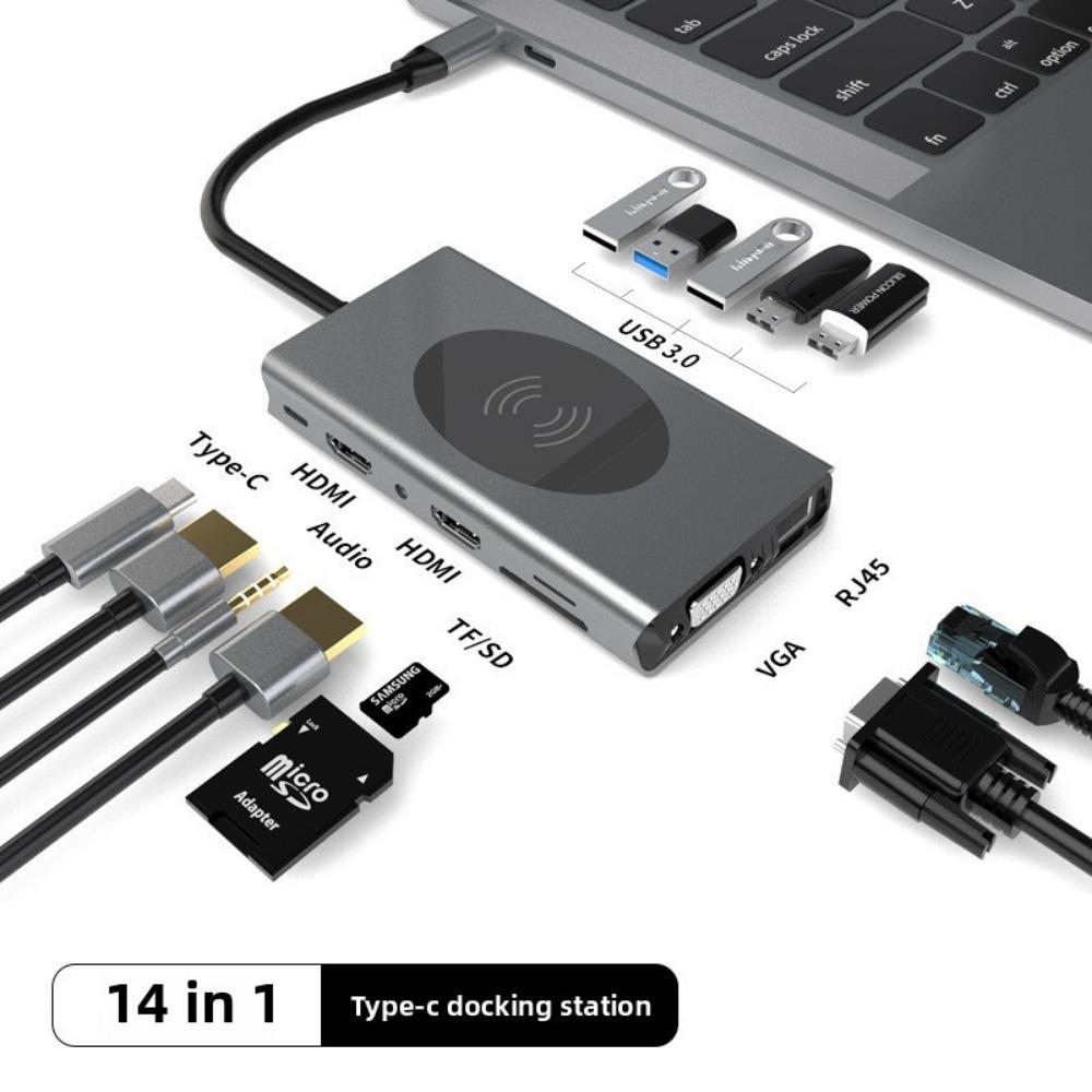Док-станция типа C с корпусом M2 SSD, USB-концентратор 30, многопортовый адаптер 5 в 1 для ноутбука MacBook