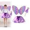 Princess Dress for Girls with Wing Set Birthday Party Up