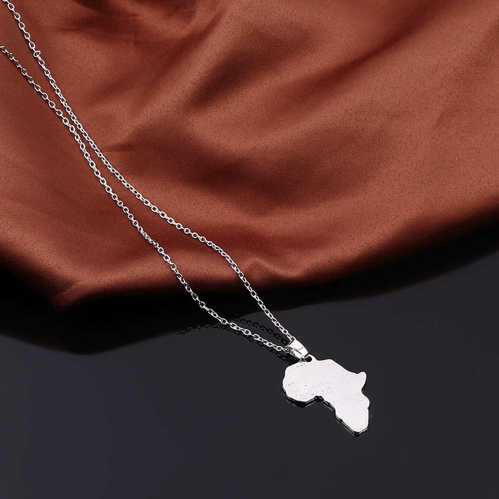 Ethnic New Fashion Jewelry Country Africa Gold Necklace Pendant African Map