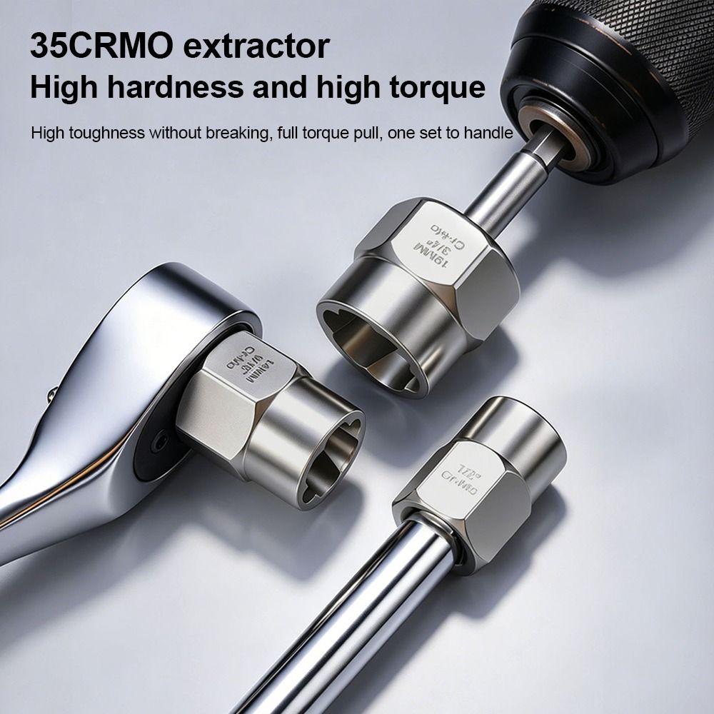 Rust Proof Nut Extractor High Torque Screw Remover Fastener Extractor  Broken Thread Taking