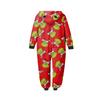 Christmas Print Family Matching Hooded Long Sleeved Zippered Jumpsuit Set