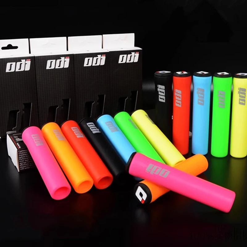 2PCS ODI MTB Grips Silicone Bicycle Handlebar Cover Soft Shock Absorbing Mountain Bike Handles Cuff MTB BMX Handlebar Fist Bike