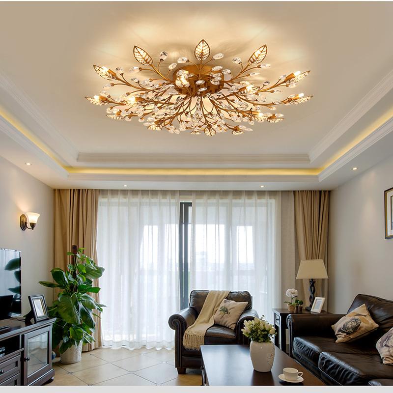 Современная хрустальная потолочная люстра, люстры для внутреннего освещения, хрустальный блеск для гостиной, спальни, кухни, светодиодные светильники