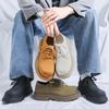 Derby Shoes Men's High-end Men's Martin Boots Low-top Leather Shoes Platform-soled Heightening Shoes Retro Big Head Shoes 24342-R