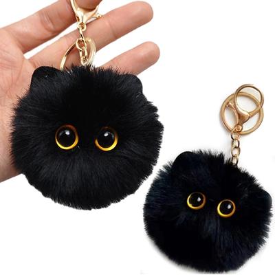 Милая черная кошка, шарик, плюшевая игрушка, кукла, маленький кулон, обнимающая подушка, подушка, кепка, Капибара, плюшевая игрушка, кукла, для мальчика, девочки, подарки на день рождения