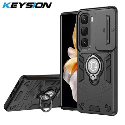 KEYSION Противоударный бронированный чехол для Infinix hot 60i 4G Защитное кольцо для камеры Подставка Задняя крышка для телефона для Infinix Hot 60 Pro+ 60 5G