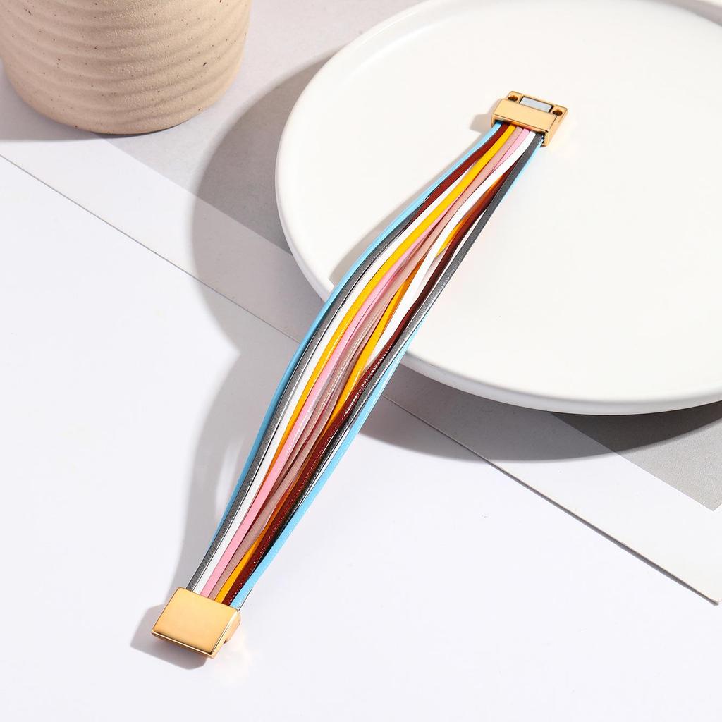 Богемский многослойный женский браслет из ПУ кожи - Модный и универсальный браслет