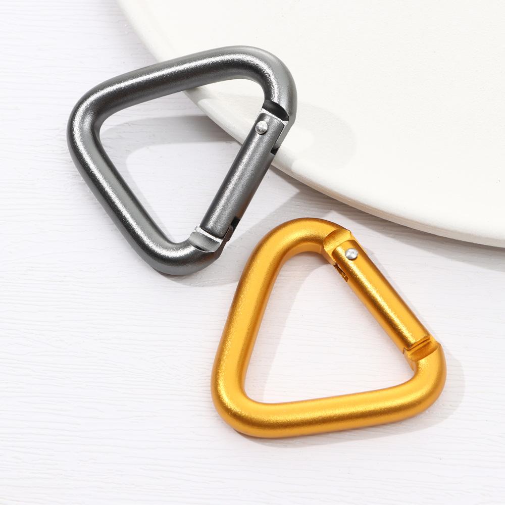 New Safety Multicolor Aluminium Climbing Button Buckle Keychain Alloy Carabiner Camping Hiking Hook