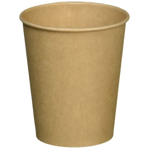 Artnap Unbleached Paper Cups, 210ml, 7 Oz, 100-Count, Brown, PS-304