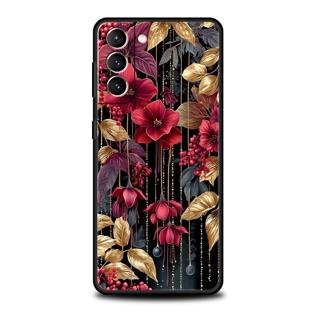 Чехол для телефона с дизайном «Цветы в стиле масляной живописи» для Samsung Galaxy S26 S25 S24 S23 S22 S20 S21 FE Ultra S25 Edge Plus 5G Мягкий ТПУ