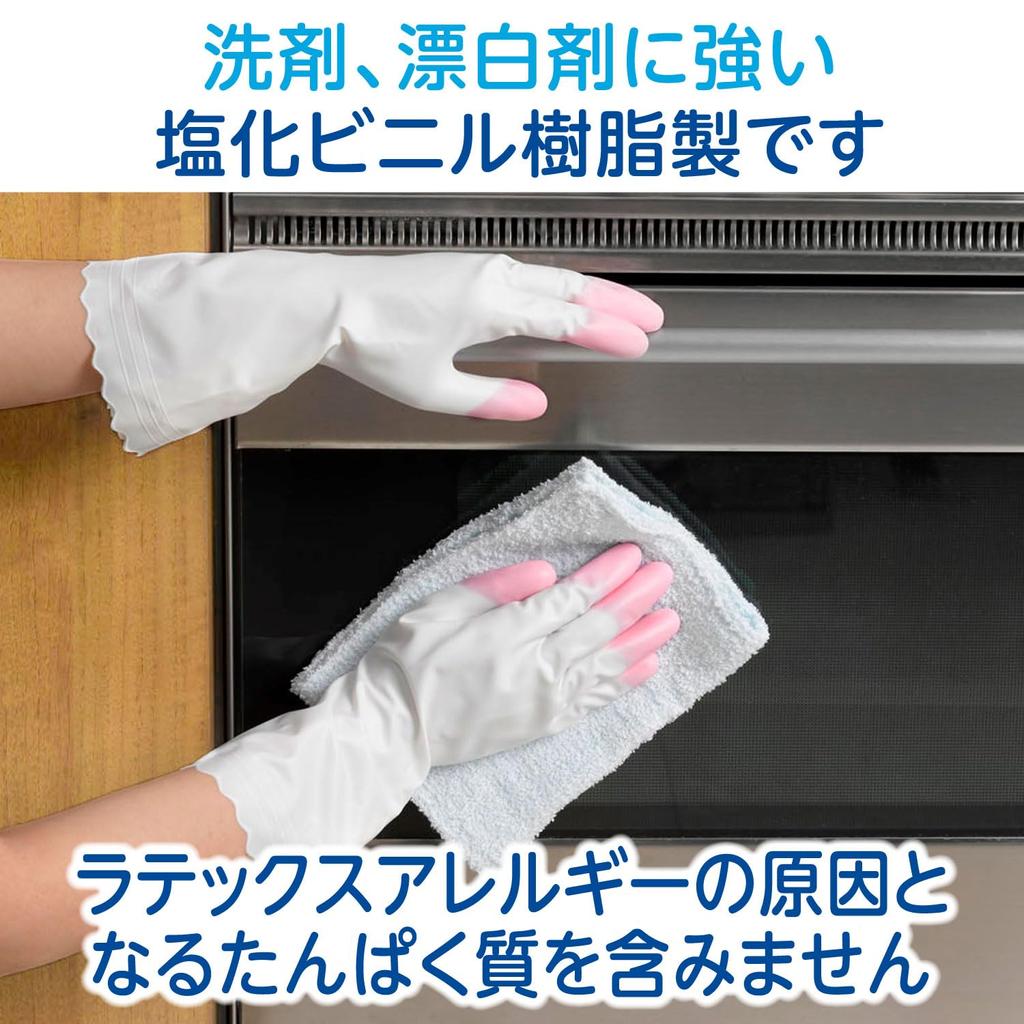 Family Household Vinyl Thin Reinforced M Pink X 6 Laundry [Bulk Purchase] Gloves, Gloves, Hands, Fingertips, Size, Pieces, Kitchen, Dishwashing,