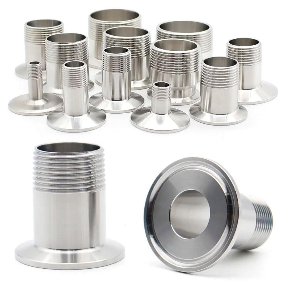 1Pcs 1/4" 3/8" 1/2" 3/4" 1" Pipe Fitting Connector SUS304 Sanitary TriClamp Adapter New Tri Clamp