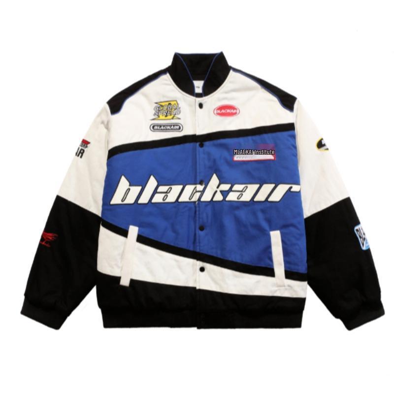 Ретро американского стиля съемная мотоциклетная бейсбольная куртка - Универсальная хип-хоп мода для пар