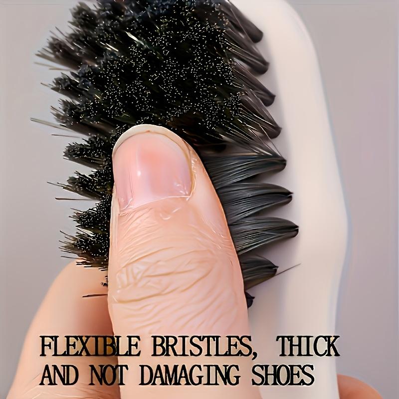 Многофункциональная щетка для обуви со встроенным дозатором жидкости - Мягкая щетина, Длинная ручка, Чистящий инструмент нажимного типа для легкого ухода за обувью дома