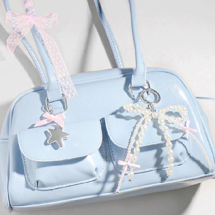 3 шт. Имитация жемчуга Бантик Сердце Звезда Брелок Брелок Изысканный Брелок Ручной работы Автомобильный Ключ Украшение для Женщин