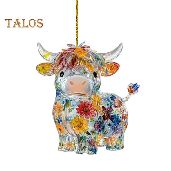 Acrylic Hanging Pendant with Lanyard Easy To Hang Animal Shaped Colorful Versatile Ornament Car Rearview Mirror Accessories