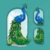 Non-Toxic 807Pcs Beautiful Peacock Building Blocks Set 3D Models Animals Birds Kids Toys New Year Decorations Gifts Sets