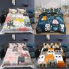Three-Piece Cat Digital Printing Bedding Home Textile