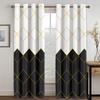 3D Black Gold Dali Texture Curtains European Luxury Home Decor Shading Curtains 2 Panels Living Room Bedroom Window Curtains