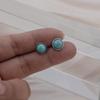 Женские серебряные серьги-гвоздики бирюзового цвета для свадьбы и помолвки, винтажные серьги, ювелирные изделия
