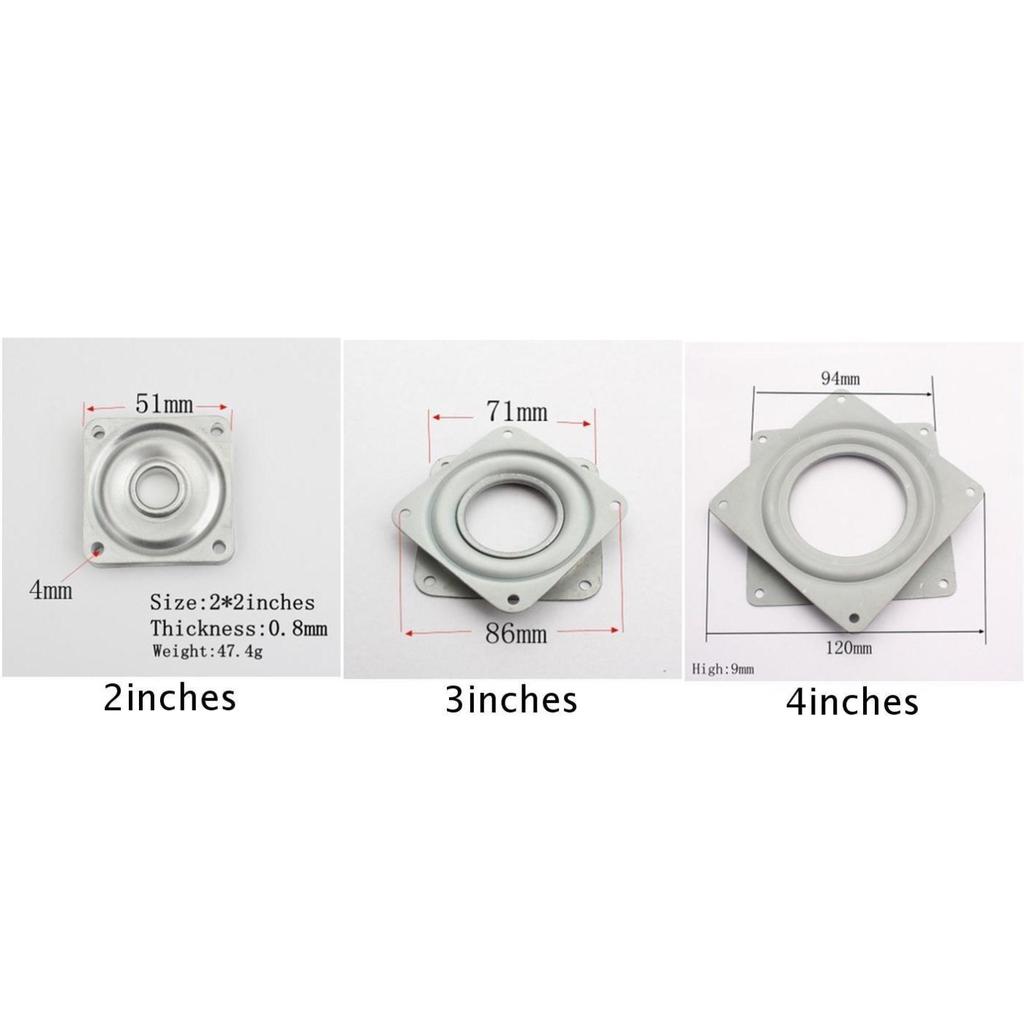 Поворотная пластина с шарикоподшипником 2/3/4, металлическая поворотная платформа Lazy Susan, стойка для телевизора, стол, 1 шт.