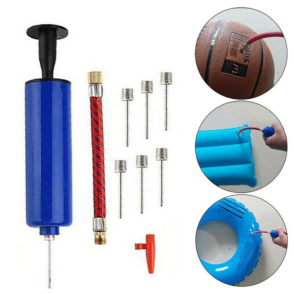 Air Pump Inflator Kits Portable Hand Air Ball Pump Sports Ball Pump Inflator with Needle Extension Hose Easy To Use