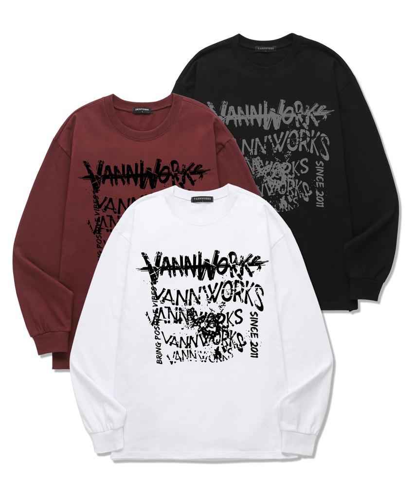VANNWORKS Mess Logo с длинным рукавом (Vls0205) Бургундия