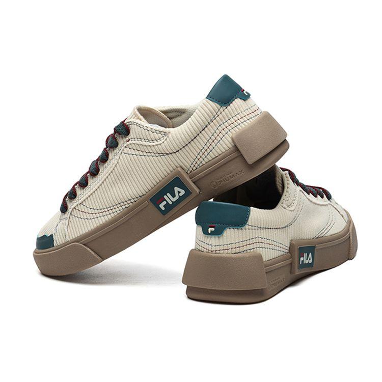 Fila Fusion Ткань Поп Синтетическая кожа Вельвет Повседневные Низкие кеды на шнуровке с круглым носком Мужские кроссовки Цвет: Светло-белый Синий T12M218204FAS