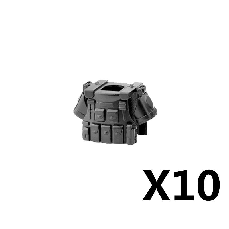 MOC Военная Фигурка Аксессуары Строительные Блоки Альфа Шлем SWAT Жилет Рюкзак Наколенники Оборудование Ночного Видения Кубики Игрушка K017