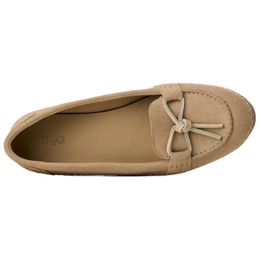 UGG Модные повседневные туфли-лоферы из спилка коровы, универсальные, женские, горчичный 1178870-MDSD